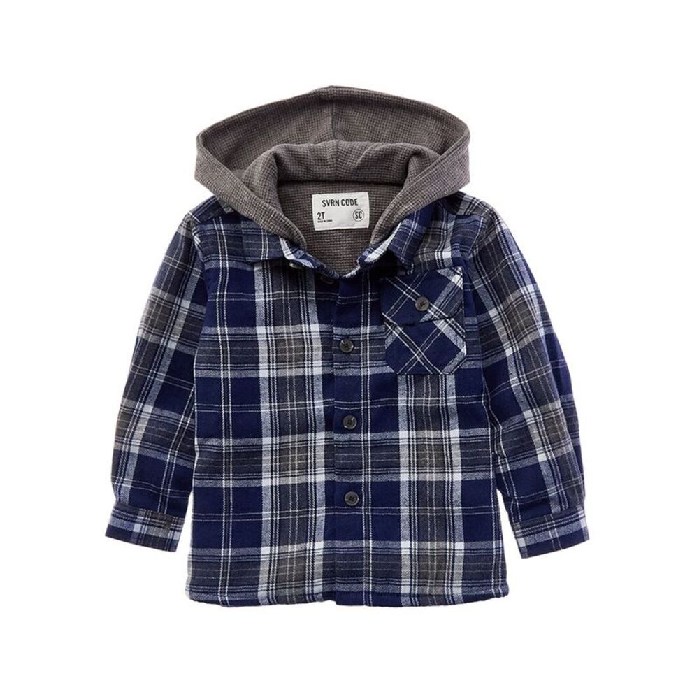 Sovereign Code Boys Northern Hooded Button Down Shirt